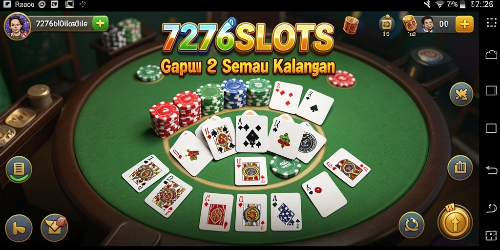 Screenshot gameplay 7276SLOTS menampilkan keseruan permainan Gaple.